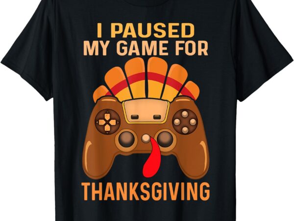 Happy thanksgiving gaming fall turkey gamer boys kids men t-shirt