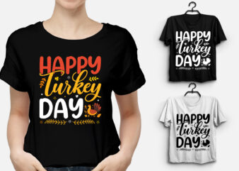 Happy Turkey Day Thanksgiving T-Shirt Design