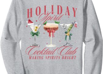 Holiday Spirit Cocktail Club Espresso Martini Christmas Sweatshirt