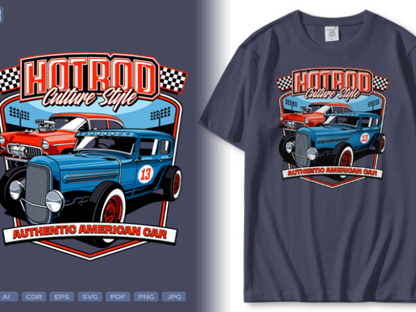 Hotrod culture style graphic t shirt