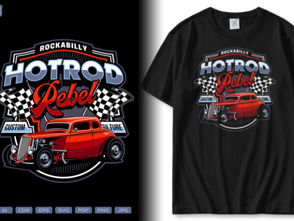 Hotrod rebel graphic t shirt