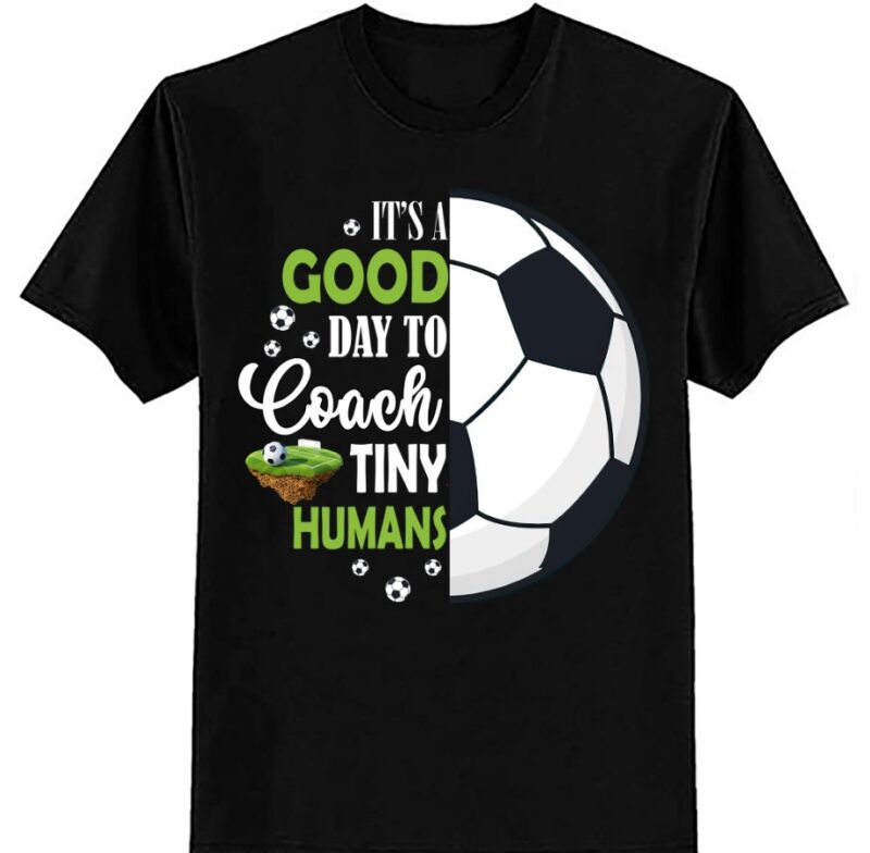 I Coach Tiny Humans Funny Soccer Coach Trainer Outfit Gag T-Shirt ltsp