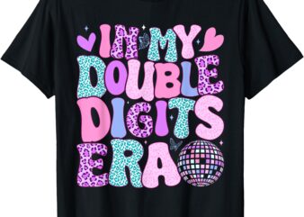 In my double digits era retro 10 year old 10th birthday girl t-shirt