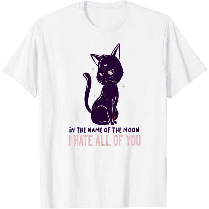 In The Name Of The Moon Funny Cute Cat T-Shirt