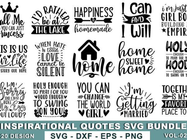 Inspirational svg bundle vol 2 t shirt design for sale