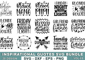 Inspirational SVG Bundle VOl 3 t shirt design for sale