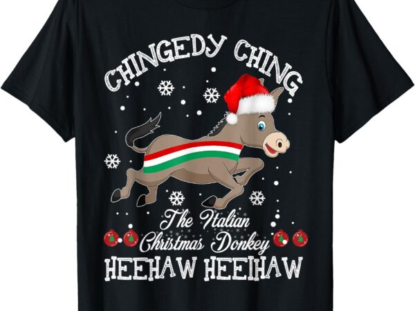 Italian donkey christmas t-shirt