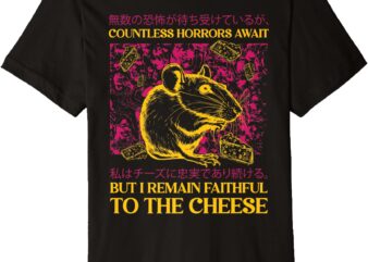 Japanese Horror Rat Retro Countless Horrors Await Premium T-Shirt