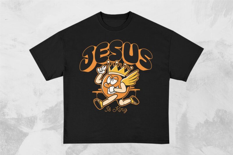 Jesus Is King Christian Graffiti T-shirt Design