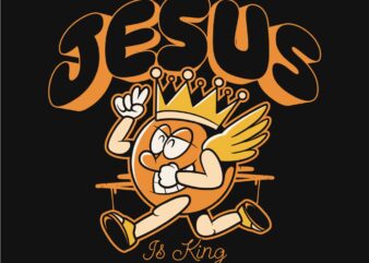 Jesus is king christian graffiti t-shirt design