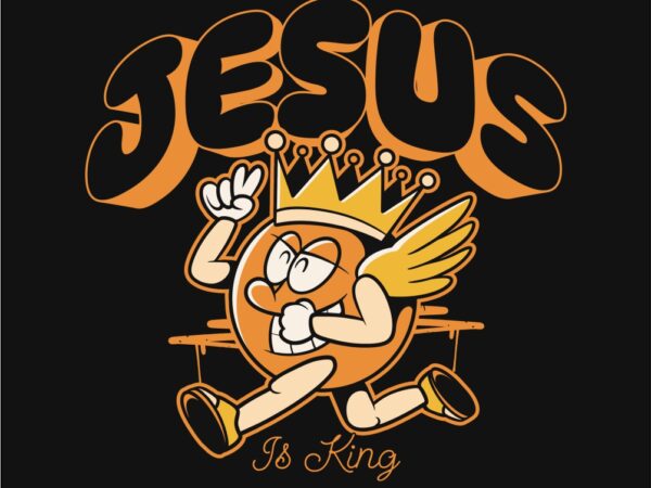 Jesus is king christian graffiti t-shirt design