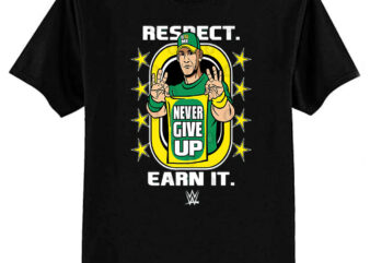 John Cena Respect Earn It Cartoon T-Shirt