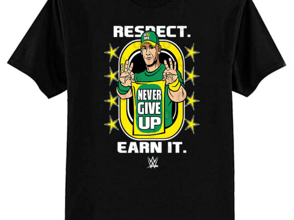 John cena respect earn it cartoon t-shirt