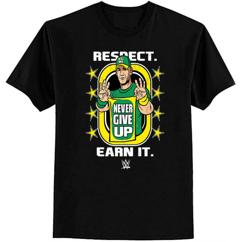 John Cena Respect Earn It Cartoon T-Shirt