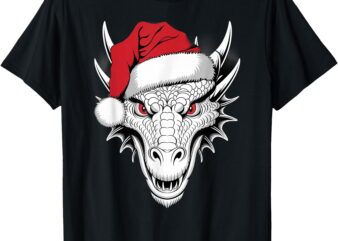 Joyful dragon santa on dragon christmas t-shirt