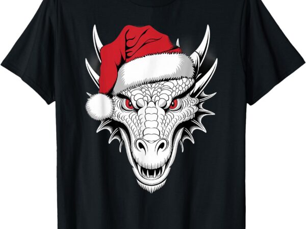 Joyful dragon santa on dragon christmas t-shirt