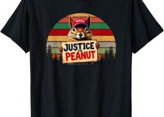 Justice For Peanut The Squirrel MAGA Wild Animals Spirrels T-Shirt