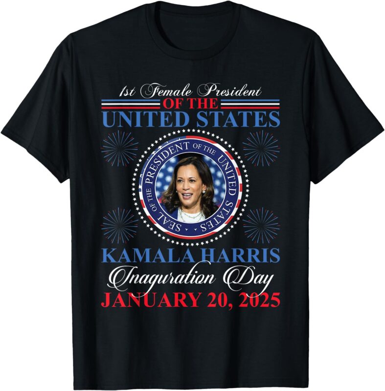 Kamala Harris Tim Walz Inauguration 2025 Victory Souvenir T-Shirt