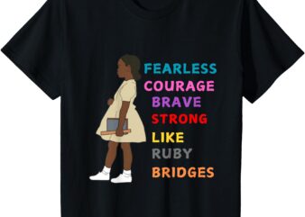 Kids Black History Civil Rights Ruby Bridges Brave T-Shirt