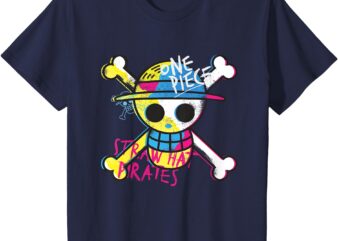 Kids One Piece Straw Hat Pirates Colour Logo Monkey D Luffy Kids T-Shirt