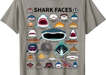 Shark Faces Kinds T-Shirt