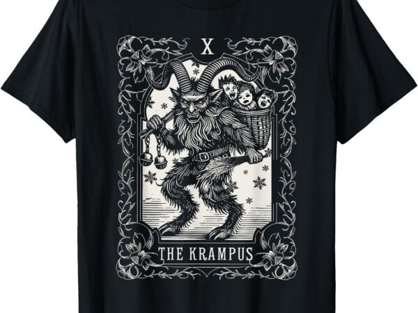 Krampus tarot card design christmas season evil pajama xmas t-shirt