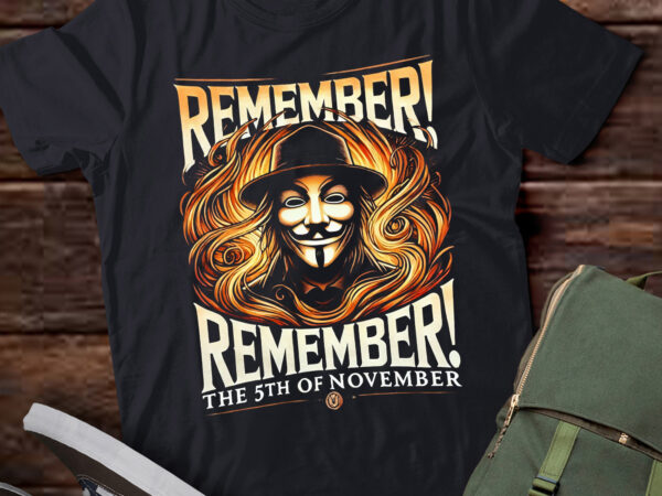 Lt604-guy fawkes – remember remember the 5th of november t-shirt