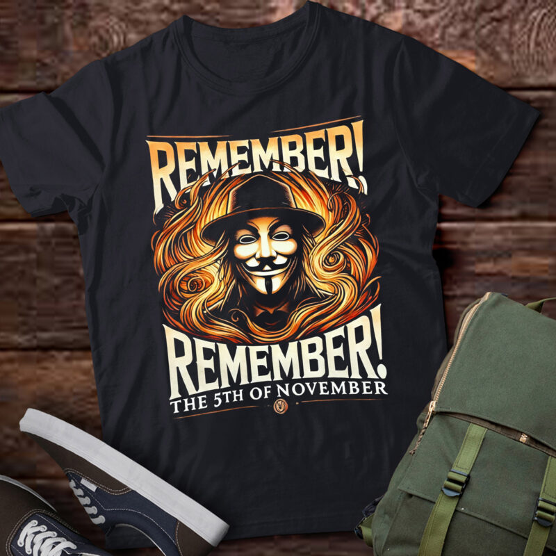 LT604-Guy Fawkes – Remember Remember The 5th Of November T-Shirt