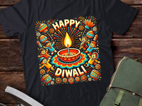 Lt611-happy diwali for kids deepavali wishes – festival of lights t-shirt