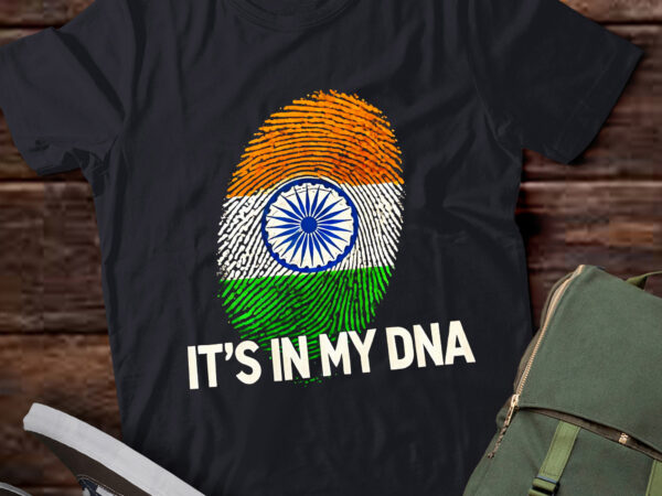 Lt612-it’s in my dna india flag indian men women novelty gift t-shirt