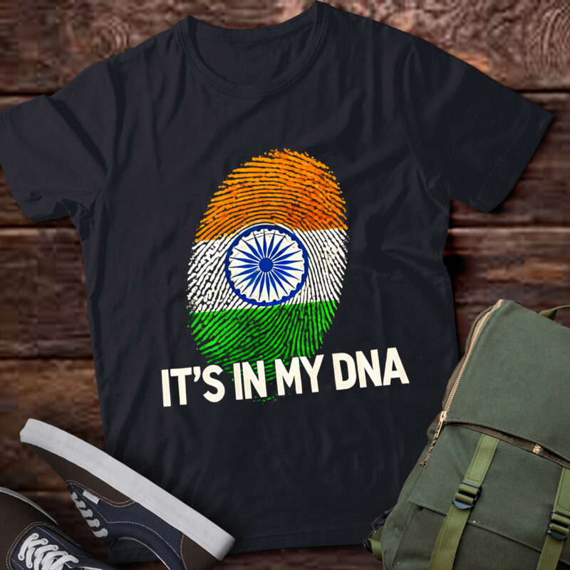 LT612-IT’S IN MY DNA India Flag Indian Men Women Novelty Gift T-Shirt