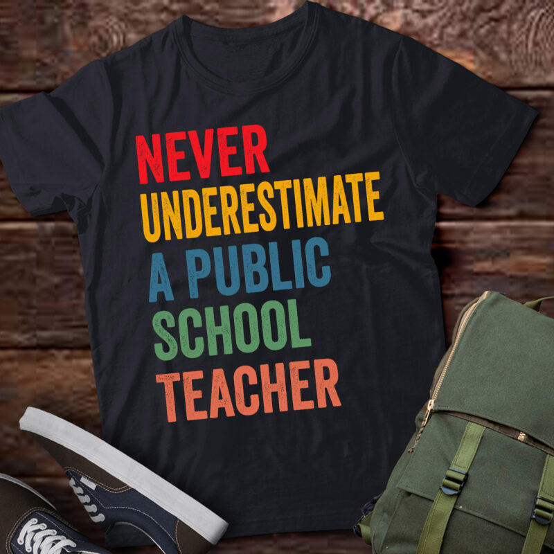 LT619-Never Underestimate A Public School Teacher T-Shirt