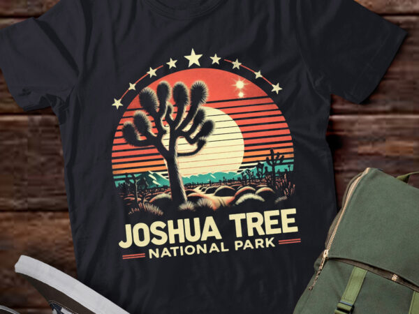 Lt631-vintage joshua tree national park retro outdoor camping hike t-shirt