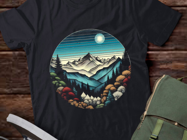 Lt634-retro mountain hike hobby sport hiker gift camping hiking t shirt vector graphic