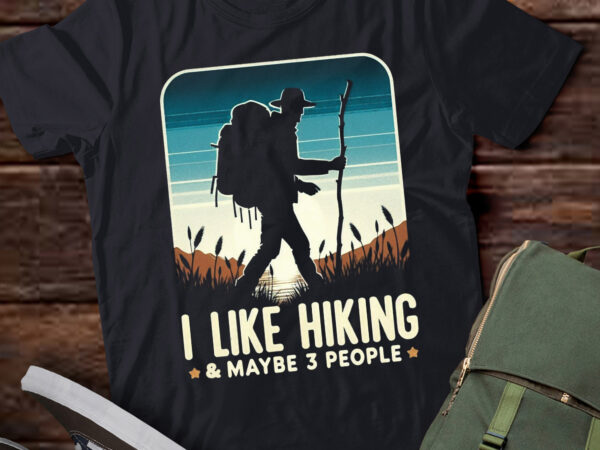 Lt635-funny hiking art for men women outdoor hike mountain hiking t-shirt