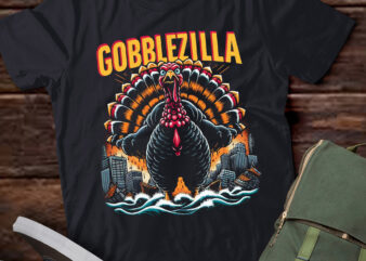 LT638-Turkey Day Thanksgiving Gobblezilla T-Shirt