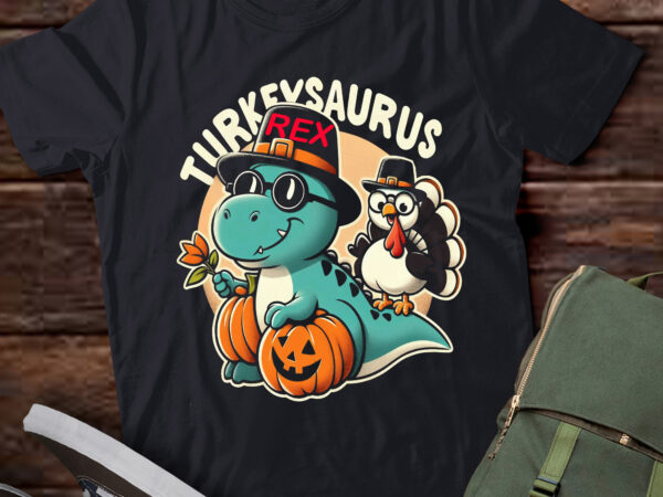 Lt652-turkeysaurus rex dab turkey dino toddler boys thanksgiving t-shirt