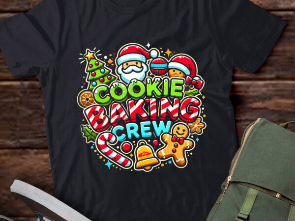 Lt659-christmas cookie baking crew cookie crew family christmas t-shirt