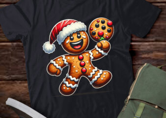 LT668-Gingerbread Man Shirt Christmas Cookie Baking Holiday Tee T-Shirt