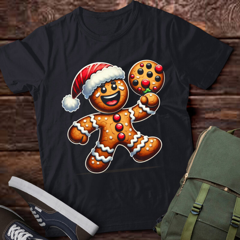 LT668-Gingerbread Man Shirt Christmas Cookie Baking Holiday Tee T-Shirt