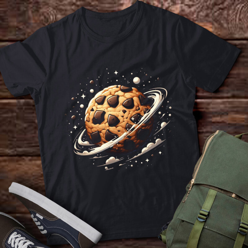 LT670-Chocolate Chip Cookie space planet Costume Shirt Last Minute Lazy Party T-Shirt