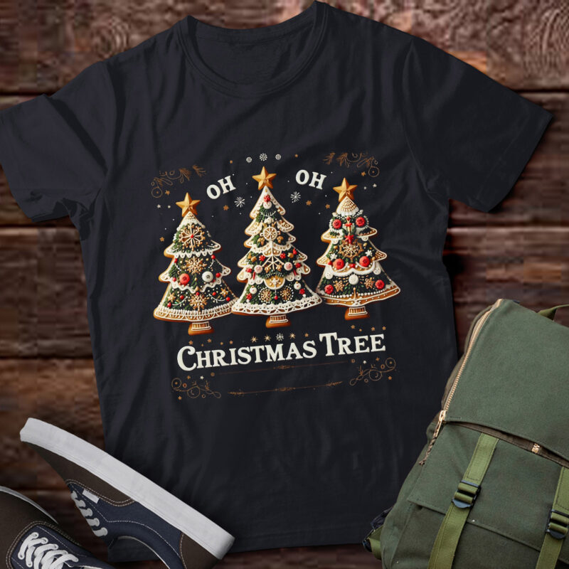 LT671-Groovy Oh Christmas Tree Cakes Debbie Becky Jen Cake Lovers T-Shirt