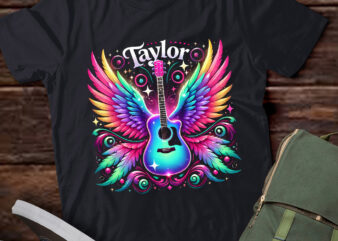 LT706-Girl Retro Taylor First Name Personalized Groovy 80’s T-Shirt