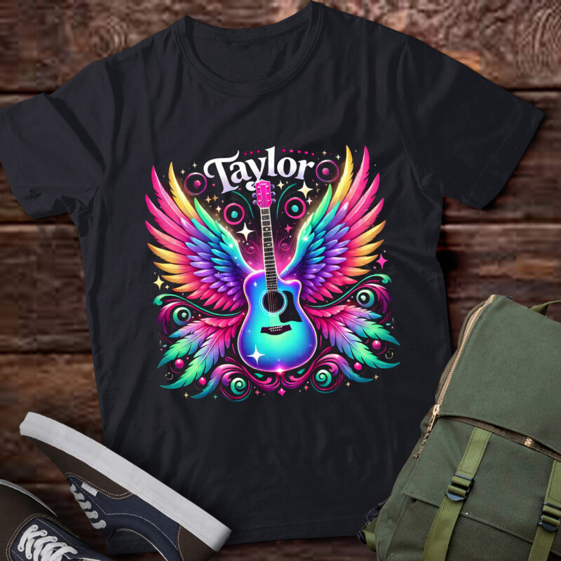 LT706-Girl Retro Taylor First Name Personalized Groovy 80’s T-Shirt