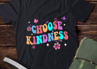 LT724-Choose Kindness Vintage Retro Groovy Be Kind Inspirational T-Shirt