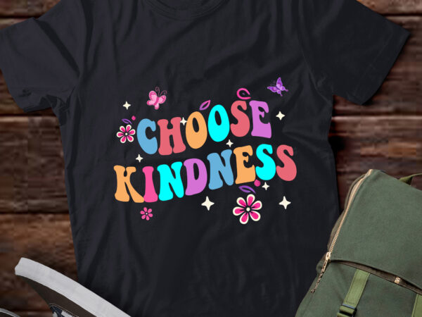 Lt724-choose kindness vintage retro groovy be kind inspirational t-shirt