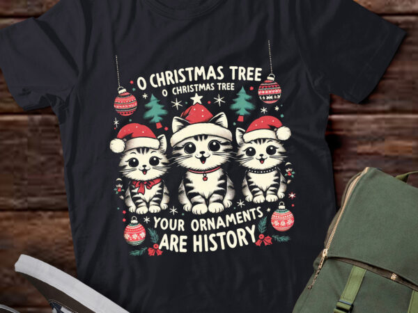 Lt744-cats christmas shirt funny ornaments pajama family gift tee t-shirt