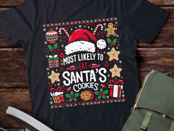 Lt750 santa’s favorite cookie eater holiday t-shirt