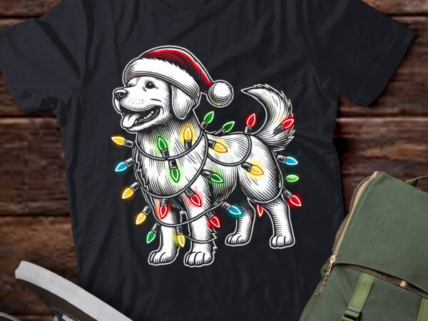 Lt755-funny santa labrador retriever christmas lights dog lover t-shirt