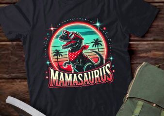 LT761-Mamasaurus T rex Dinosaur Funny Mama Saurus Mother’s Family T-Shirt